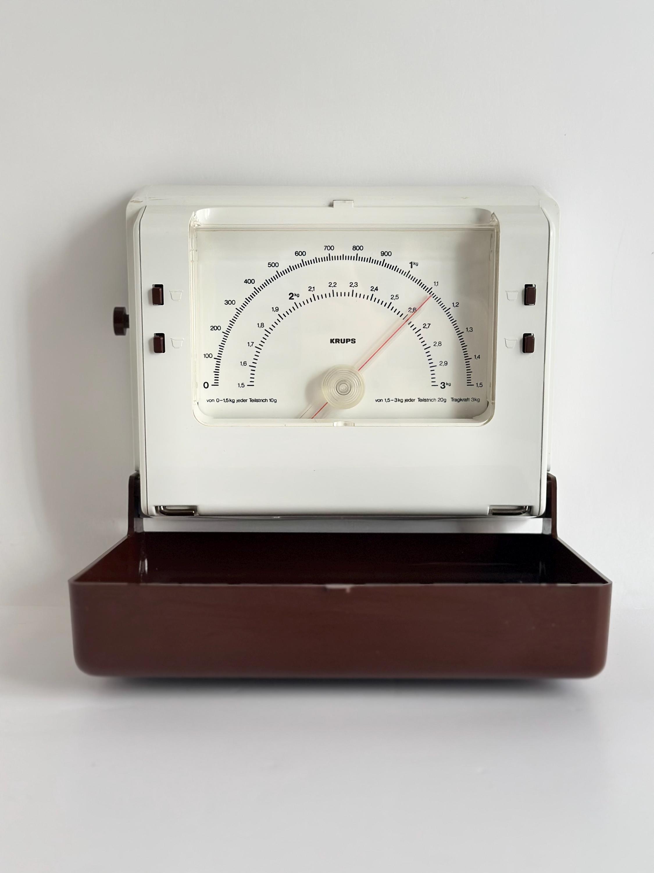 Vintage Krups Record Plus Wall Mounted Kitchen Scale With Original