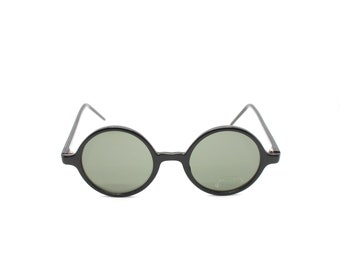 Black Round Sunglasses - 90s - New old stock