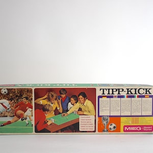 Vintage Tipp-Kick Soccer Tabletop Game – Mieg Sport Spiel – 1970s – Complete Set