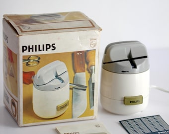 PHILIPS HR 2503 elektrische Schere, Messerschärfer – Design der 70er Jahre