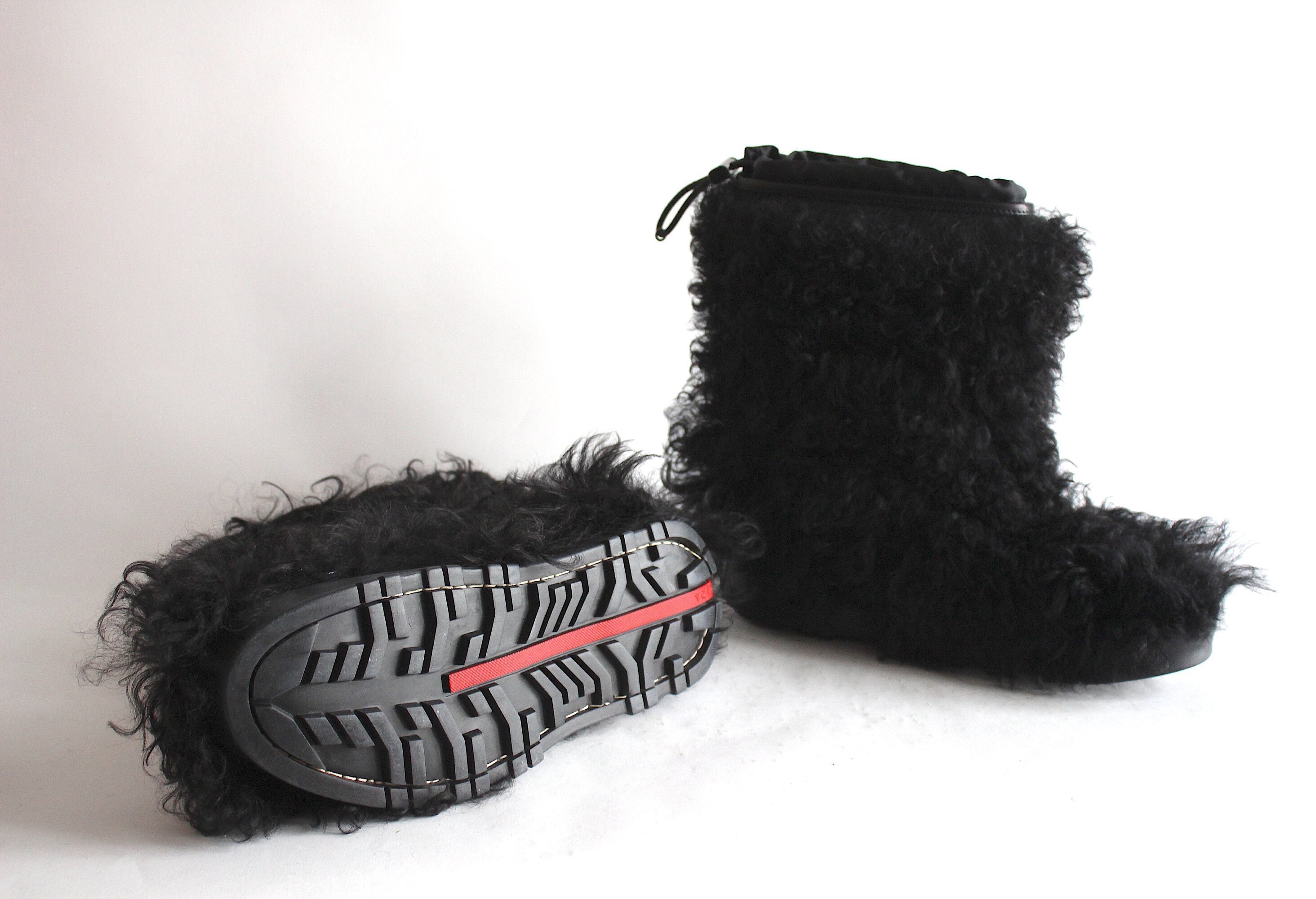 Vintage Glam: Prada Sport Curly Hair Après-ski Boots From Vintage Glam: Prada Sport Curly Hair Après-ski Boots From