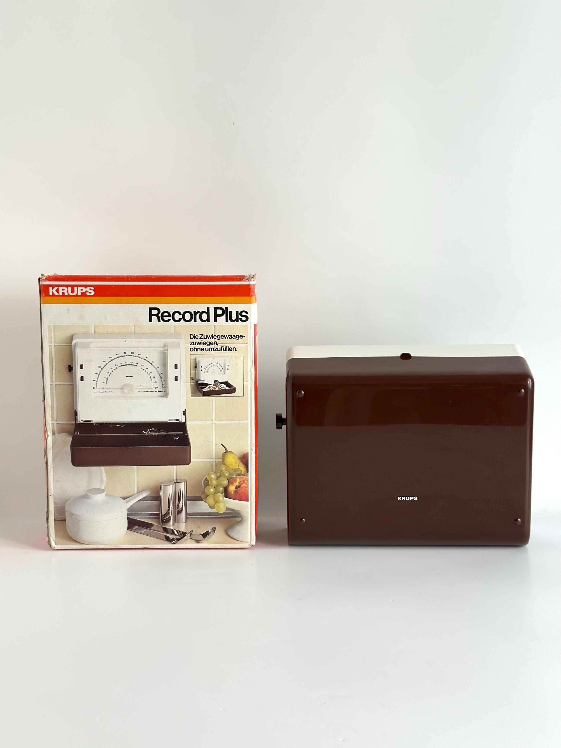 Vintage Krups Record Plus Wall Mounted Kitchen Scale With Original