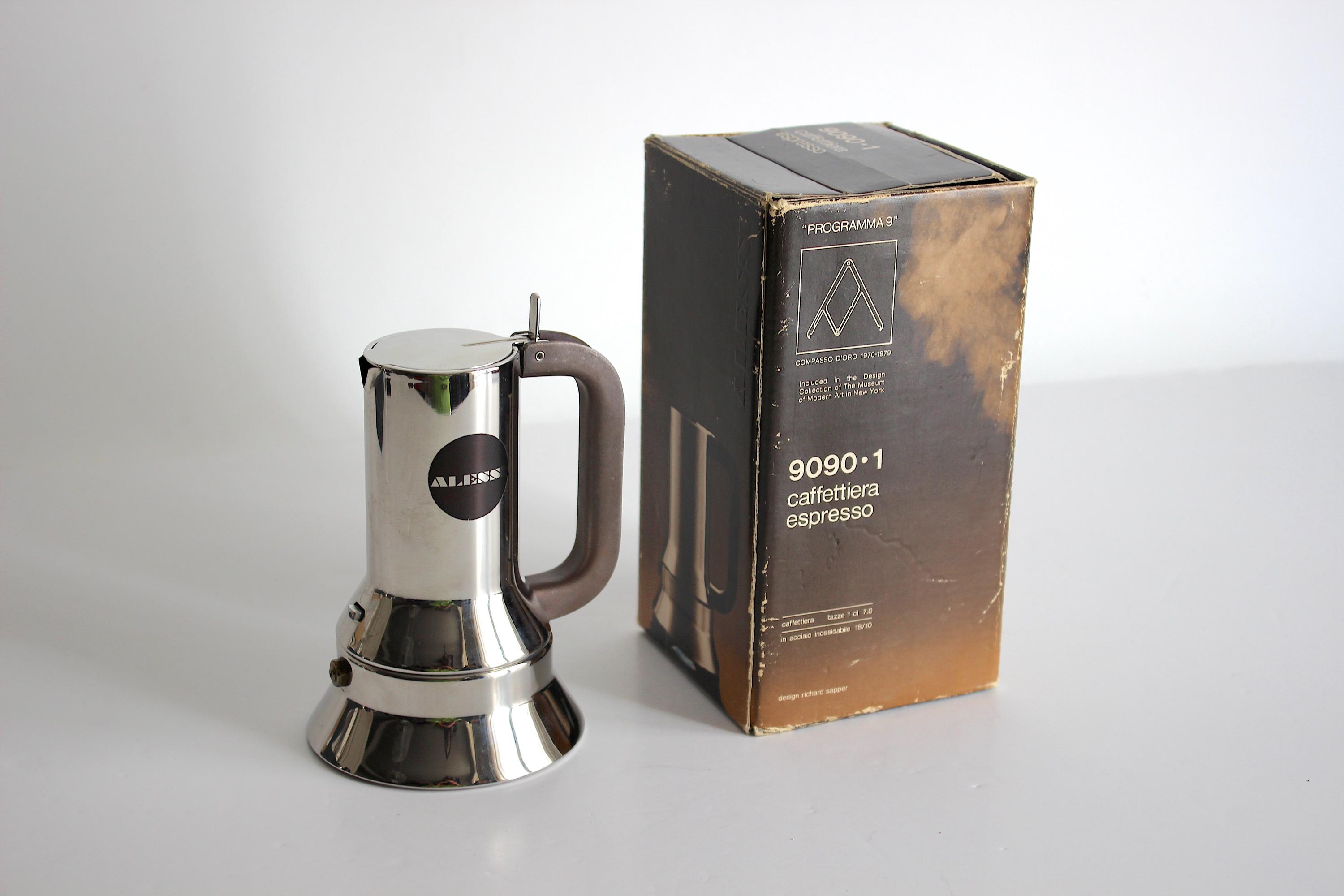 Alessi 9090 エスプレッソメーカー 3カップ 未使用 保管品 箱付 Alessi 9090 エスプレッソメーカー 3カップ 未使用 保管品 箱付