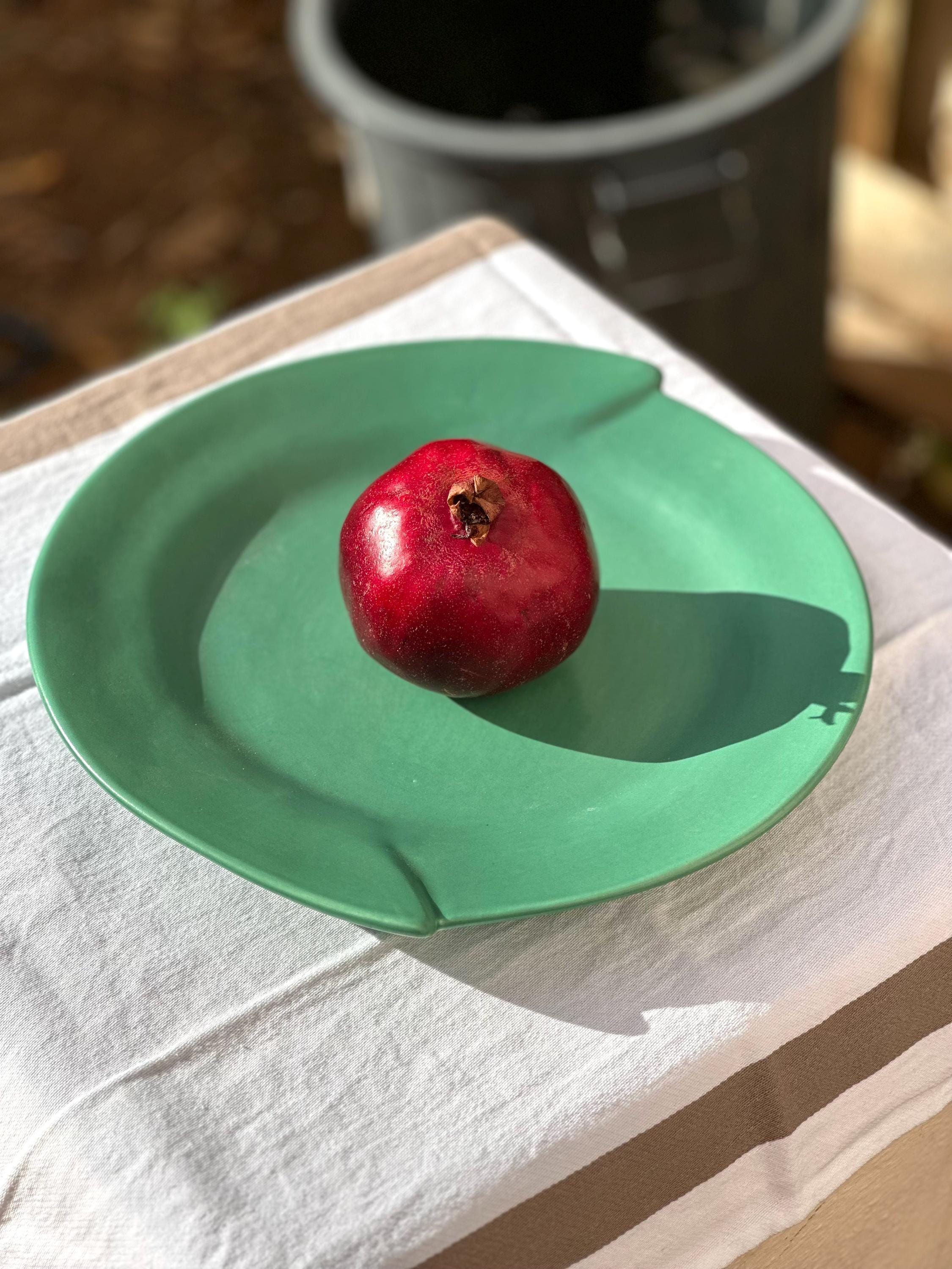 Julie Sanders “cyclamen” Dinnerware Set – Matte Green Ceramic, 20
