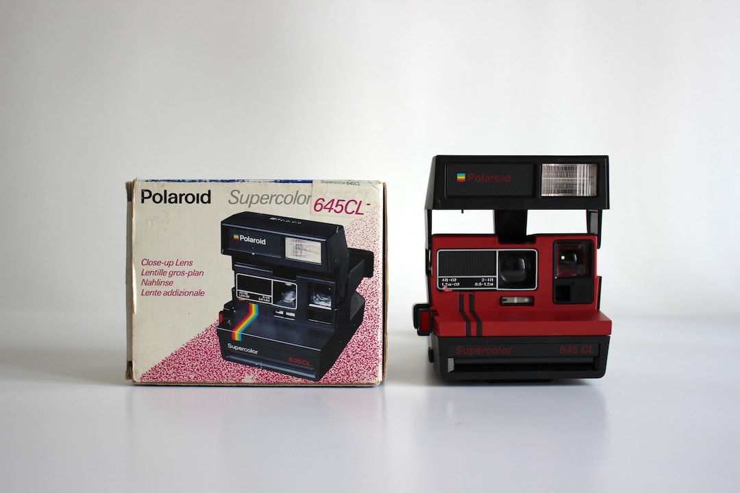 Polaroid Supercolor 645cl Instant Camera in Red With Original Box
