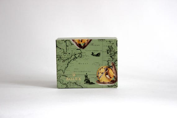 ROLEX BOX　平行輸入品 Vintage Rolex Watch Box With Map Design – Original Packaging