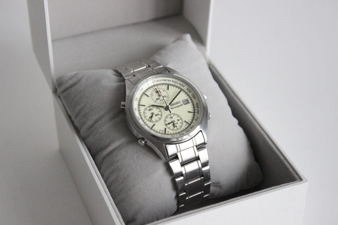 90s Seiko Quartz Chronograph – Model 7T32-7C69 - Etsy