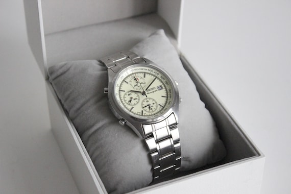 90s Seiko Quartz Chronograph – Model 7T32-7C69 - Etsy