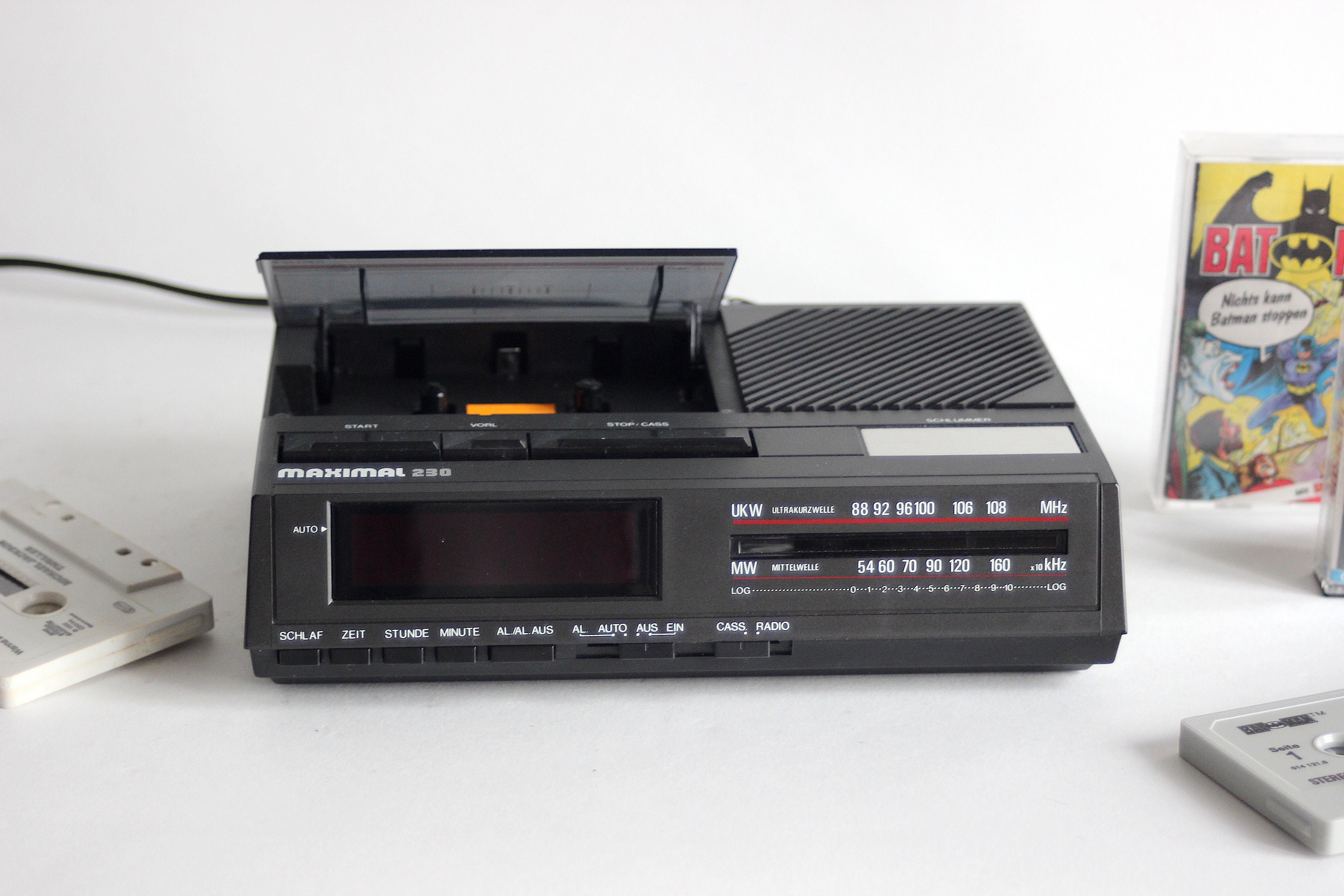 MAXIMAL 230 UKW/MW Alarm Clock With Cassette Player. Germany - Etsy