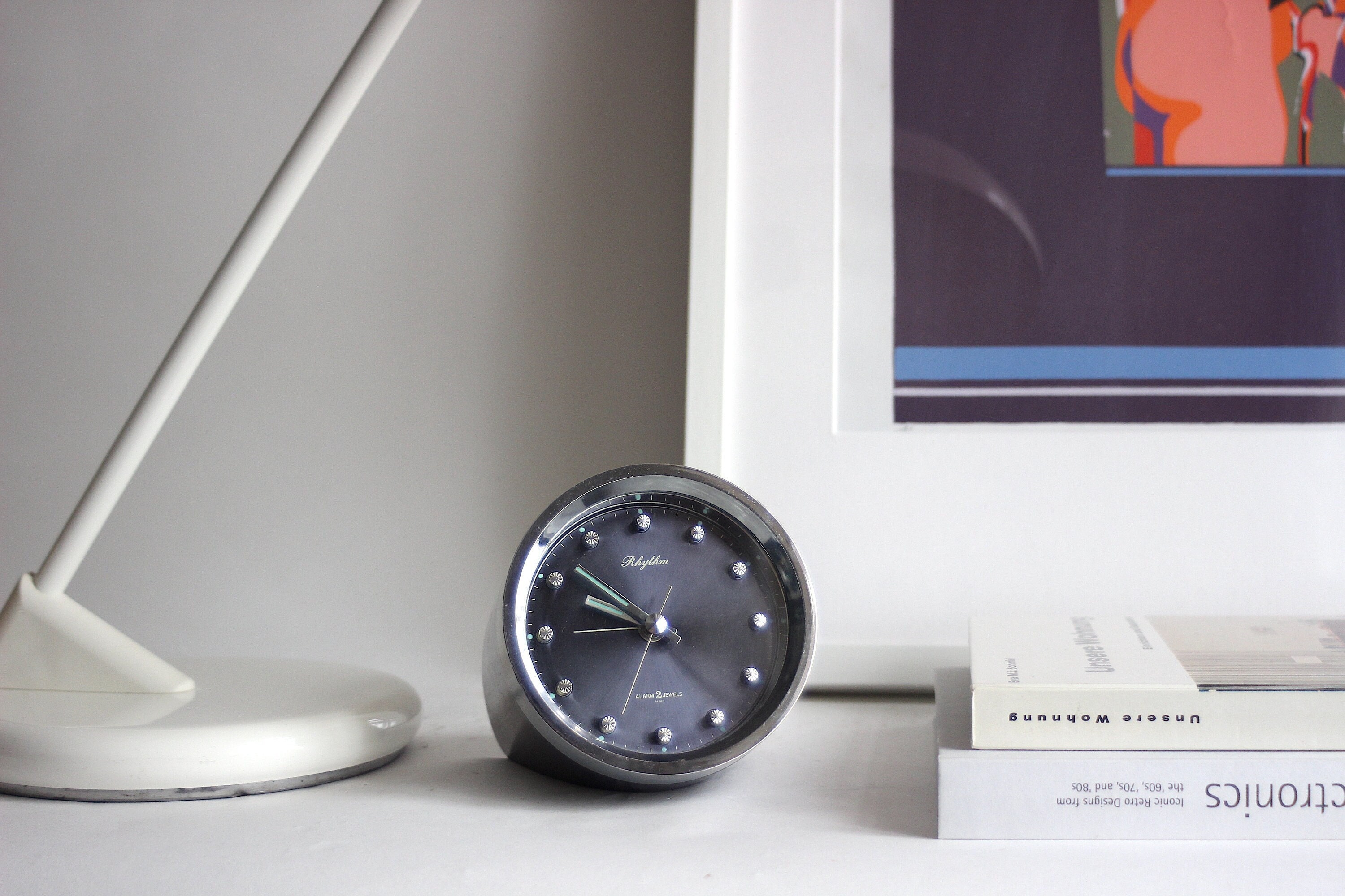 ◾️2品まとめて◾️LOOPING置時計とRhythm折りたたみアラームクロック時計 ねじ」置時計 家具・インテリア ◾️2品まとめて◾️LOOPING