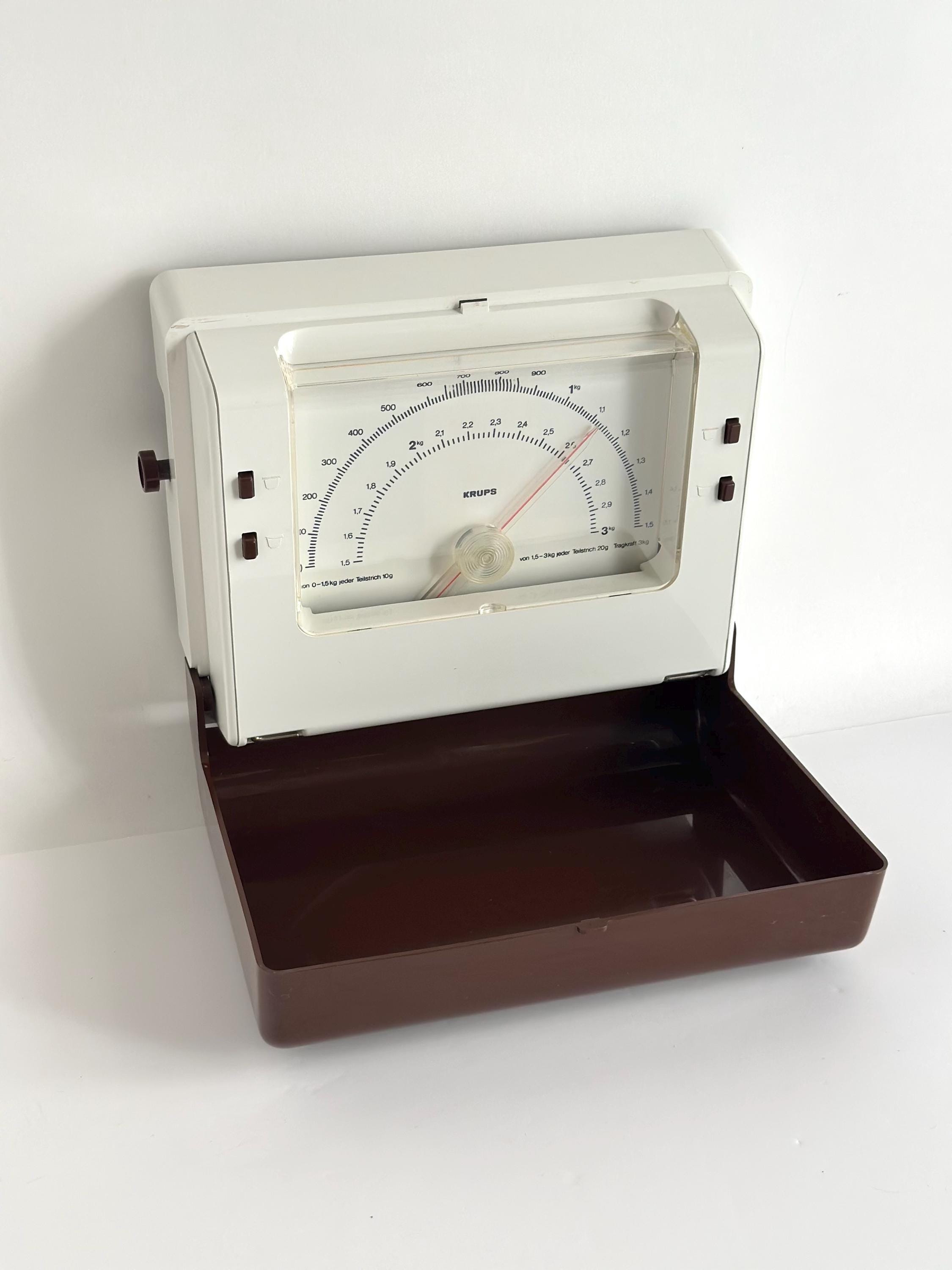 Vintage Krups Record Plus Wall Mounted Kitchen Scale With Original
