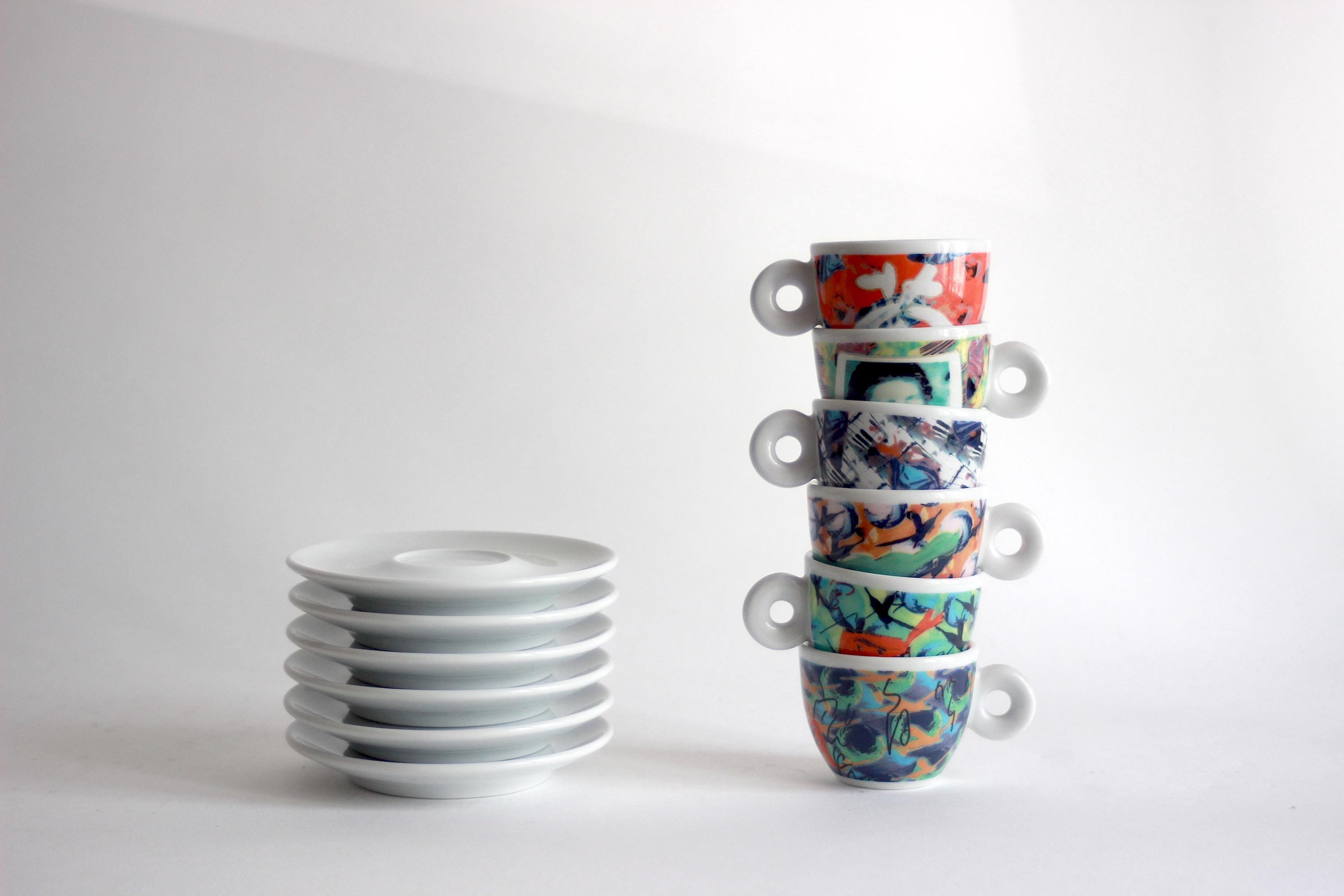 Illy Art Collection Espresso Set by Nam June Paik (1996). Limited