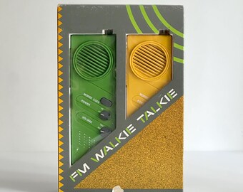 Vintage FM Walkie Talkie Set With Box, 1980s Asahi Corporation 2