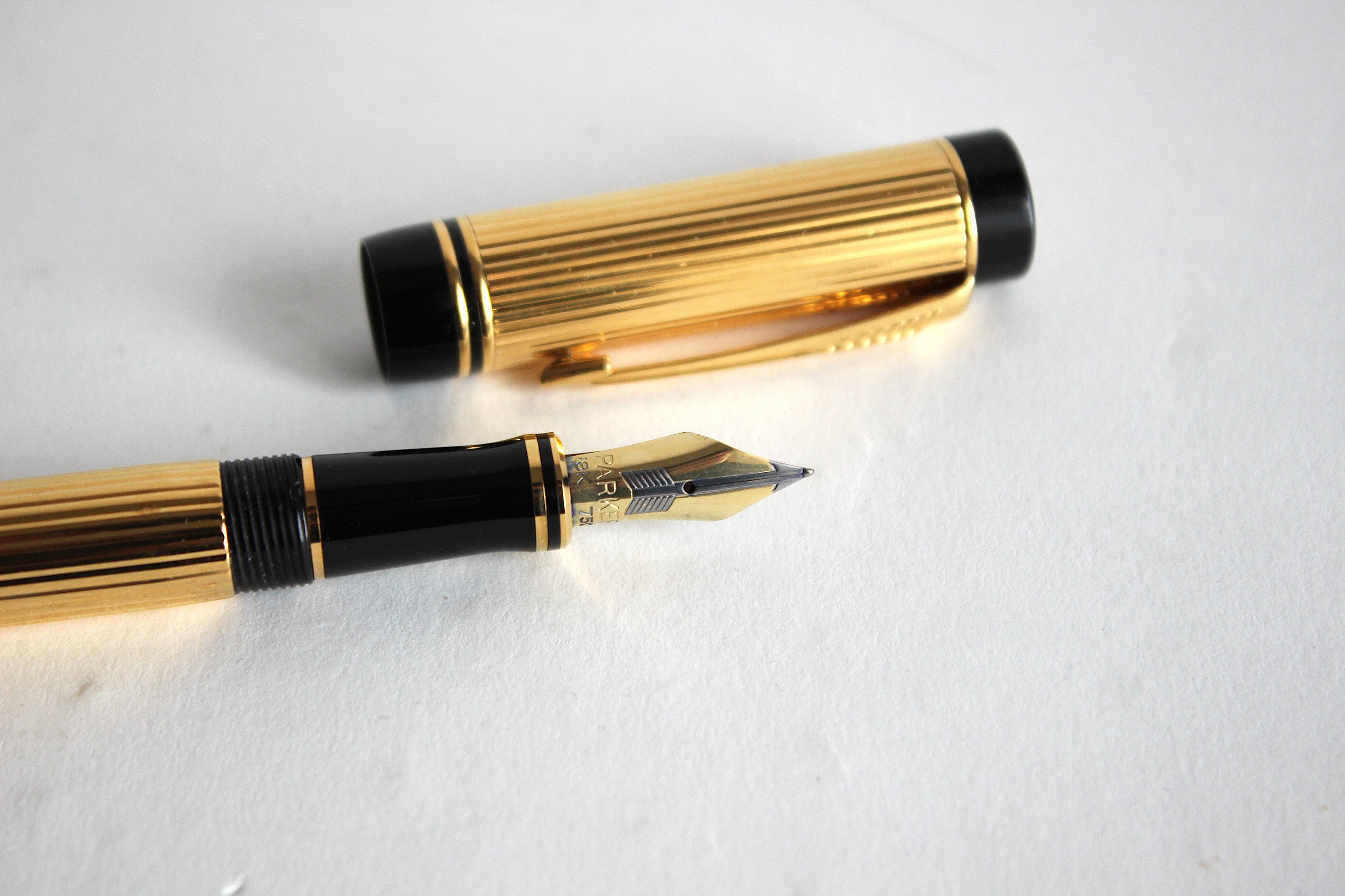 1990s Parker Duofold Centennial Gold Fountain Pen - Etsy