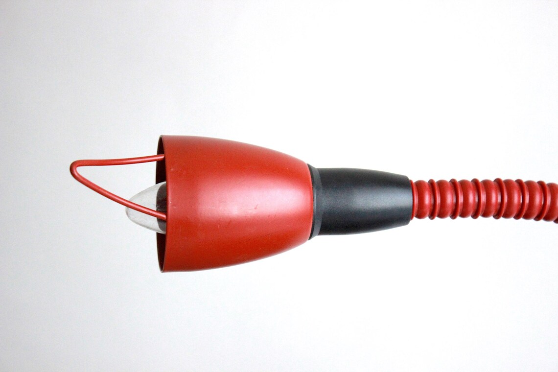 Red IKEA K9701 clamp lamp – vintage 80s desk light with flexible neck | EU Plug, foto 2 di 4