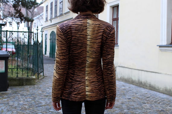 Moschino Jeans Tiger Print Blazer. Animal Print 90s Blazer - Etsy 
