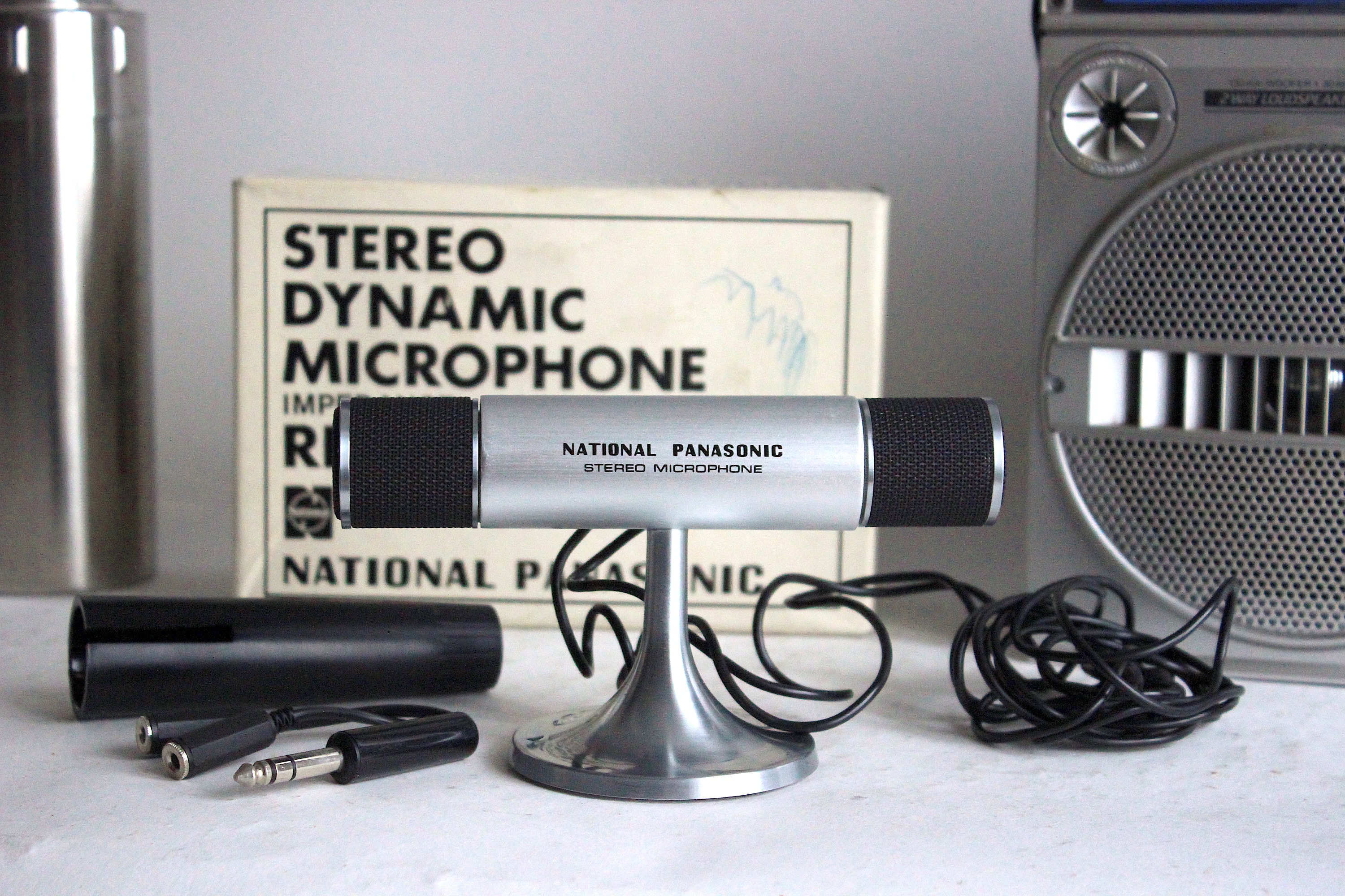 Panasonic RP-VMS65 ステレオマイク　2セット Vintage Panasonic RP-8135 Stereo Microphone. Japan 1985 - Etsy