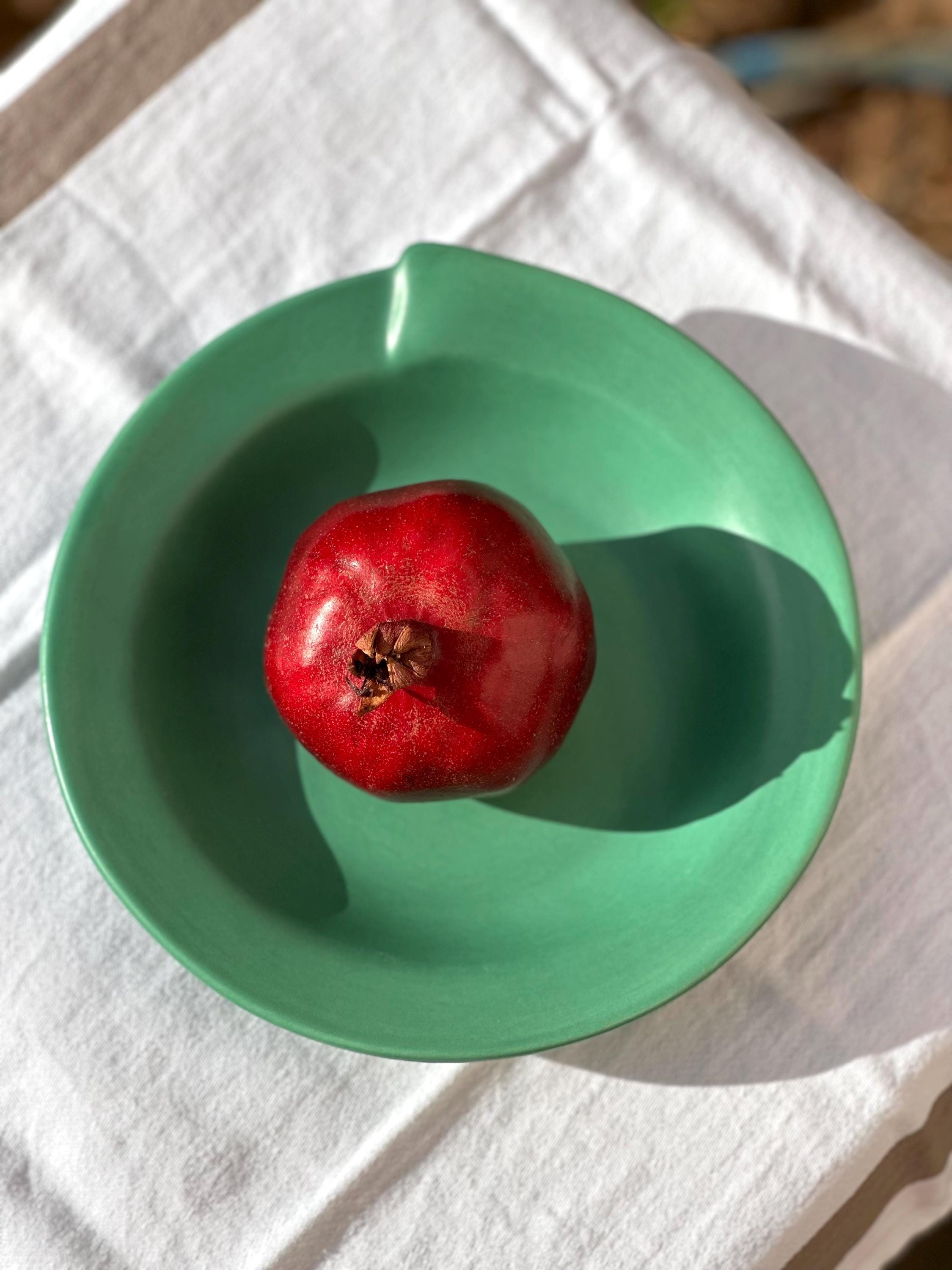 Julie Sanders “cyclamen” Dinnerware Set – Matte Green Ceramic, 20