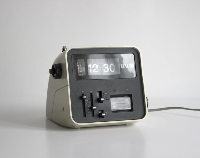 ELAC RD 100, Flip Alarm Clock Radio, With Folding Numbers. White Colour ...