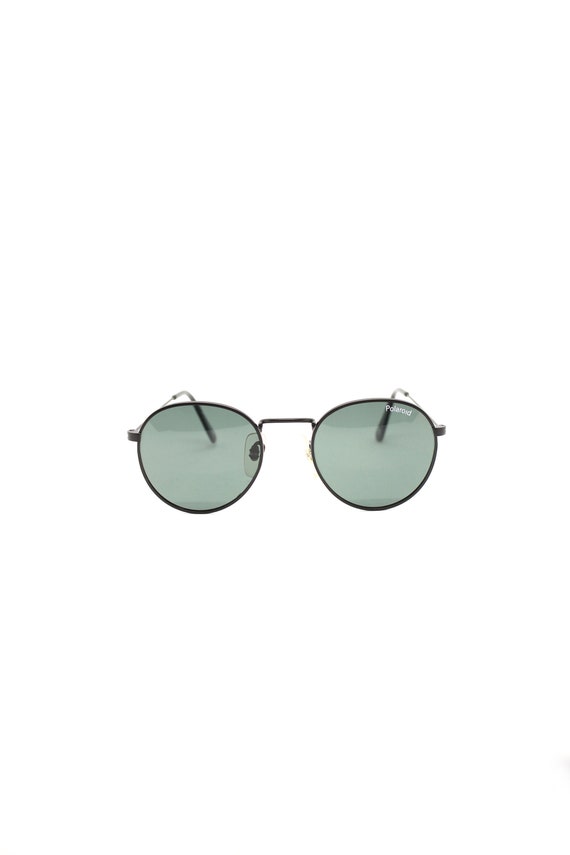 POLAROID round black NEW VINTAGE sunglasses - image 1