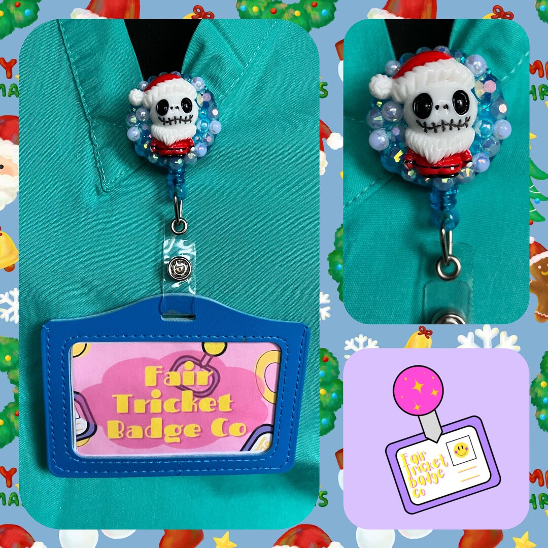 The Nightmare Before Christmas Retractable ID Badge Holder Etsy