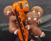 Killer Gingerbread Men with Nail Gun figurine statue