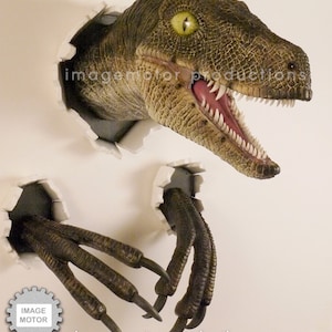 Réplica de Velociraptor rompemuros con garras: ¡nueva versión mejorada!