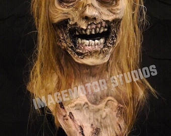 Busto zombi de la chica de la bicicleta de The Walking Dead a escala 1:1