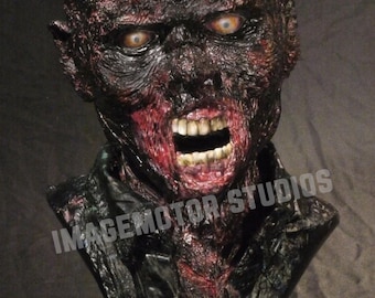 Walking Dead burned zombie 1:1 scale life size bust