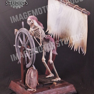 Spooky Ghost pirate helmsman with wind, motion, lights and sound image 2