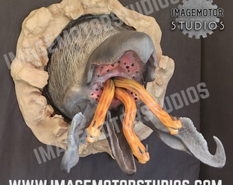 Tremors wall hanging or table top Graboid sculpture prop