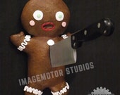 Killer Gingerbread man with knife