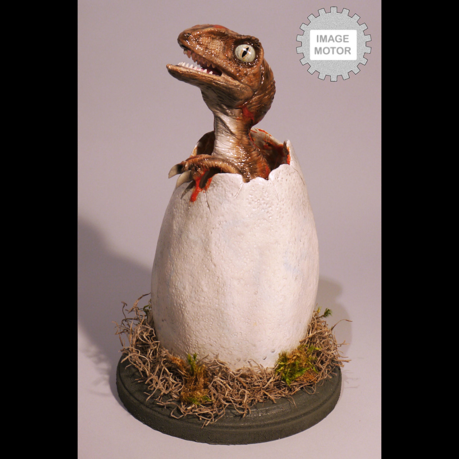 Egg hatching life size Velociraptor  - Version 2