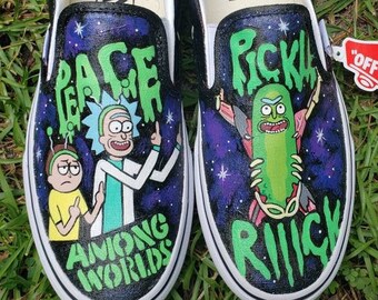 rick and morty nike slides