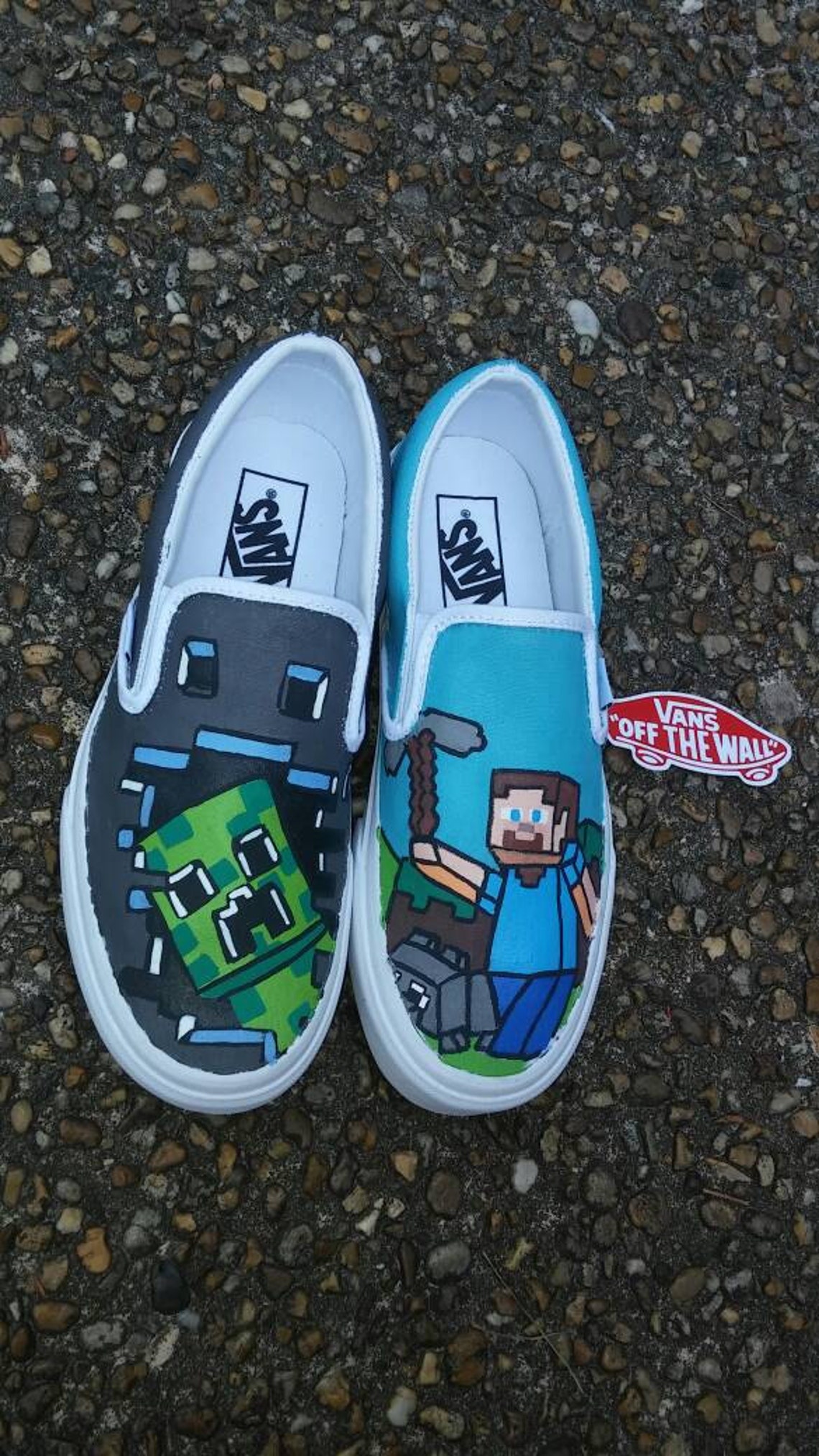 Handpainted Minecraft Shoes | Etsy