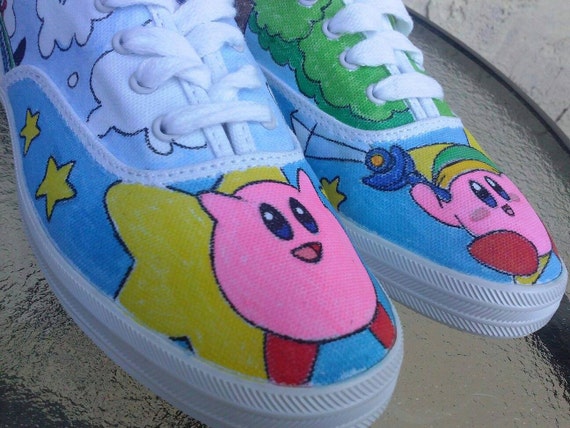 Kirby Shoes - black white kirby roblox