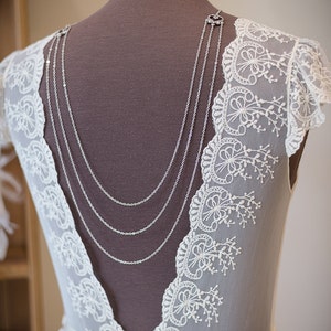 Wedding Jewelry Back Jewelry and Necklace &quot;Jill&quot;
