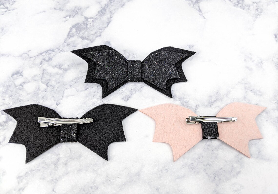 Bat Hair Bow PDF and SVG Template Etsy