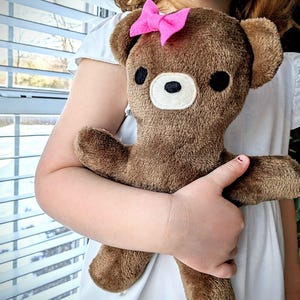 Bear Plushie Sewing Pattern, Teddy Bear Stuffies for kids, Stuffed Animal PDF Sewing Pattern