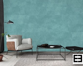 Aqua Urban Texture Wallpaper Tiles - Textured Peel and Stick Wallpaper - 36 x 12 inch vinyl wallpaper tiles