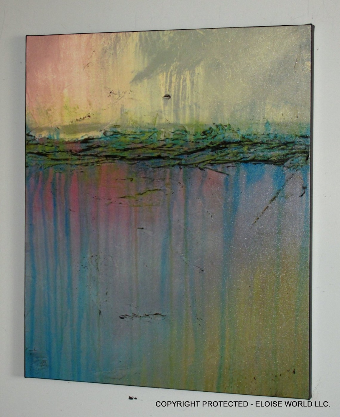 Modern Abstract Canvas Painting Wall Art 48 x 36 x 1.5 Etsy