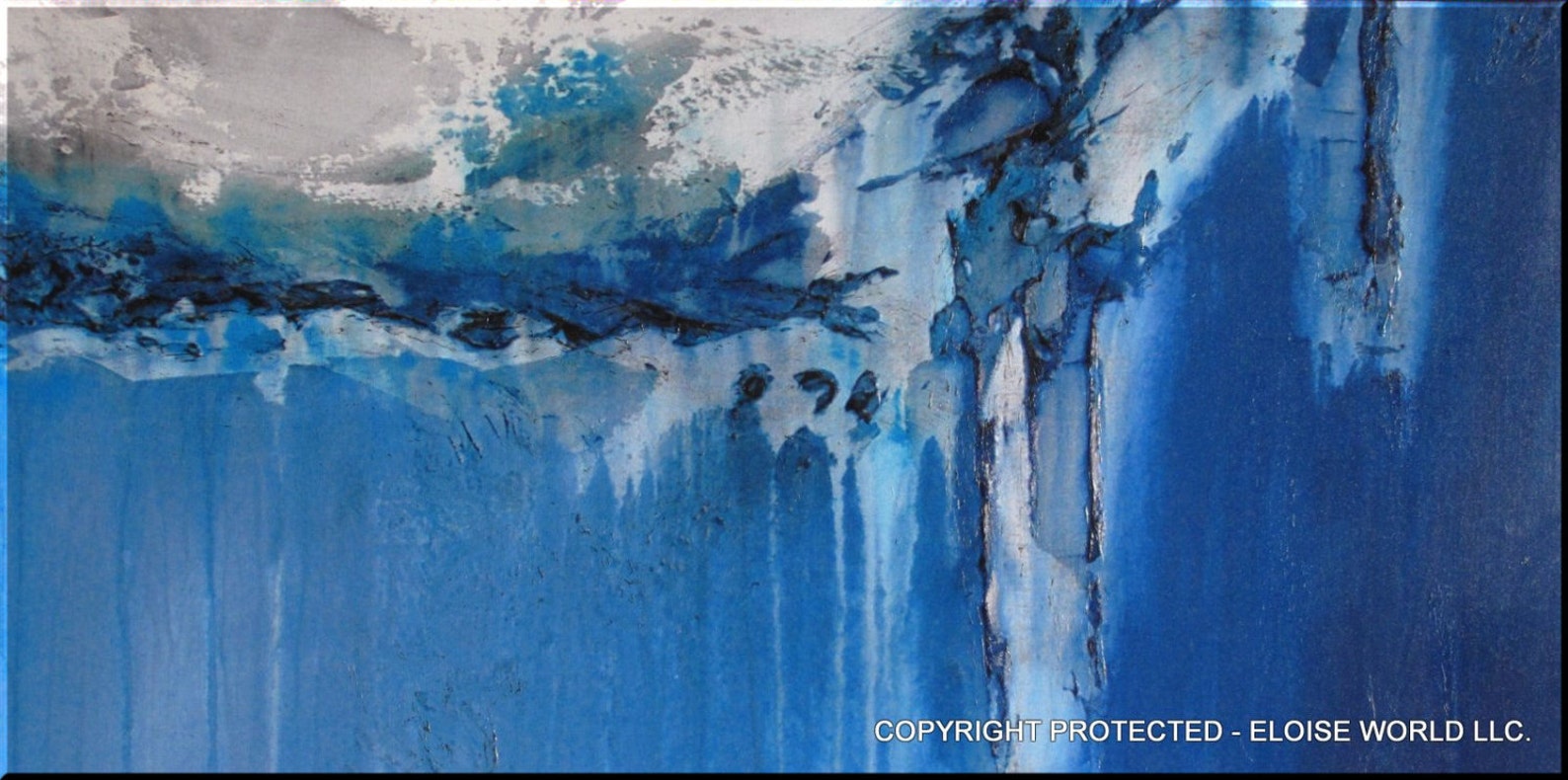 Modern Abstract Canvas Wall Art 48 X 24 X 1.5 Ready to Etsy