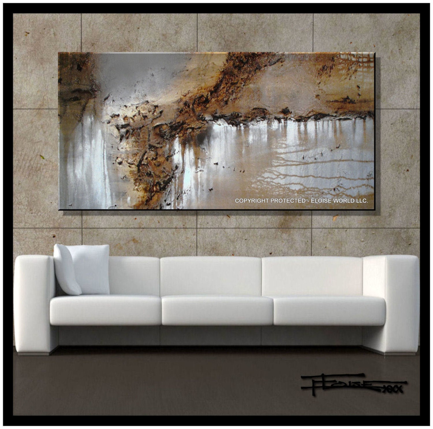 ABSTRACT PAINTING CANVAS WALL ART Listed by Artist Signed US ELOISExxx Large ABSTRACT PAINTING CANVAS WALL ART Listed by Artist Signed US ELOISExxx Large