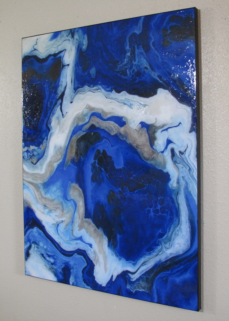 Modern Resin Painting Limited Edition Canvas Wall Art Ready Etsy