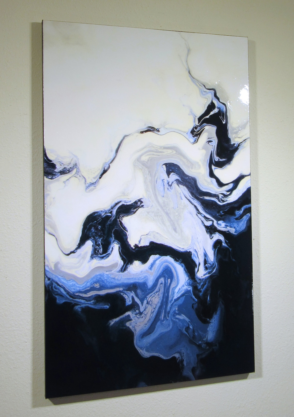 Huge Painting High Gloss Resin Art Ready to Hang 60 X 30 Etsy