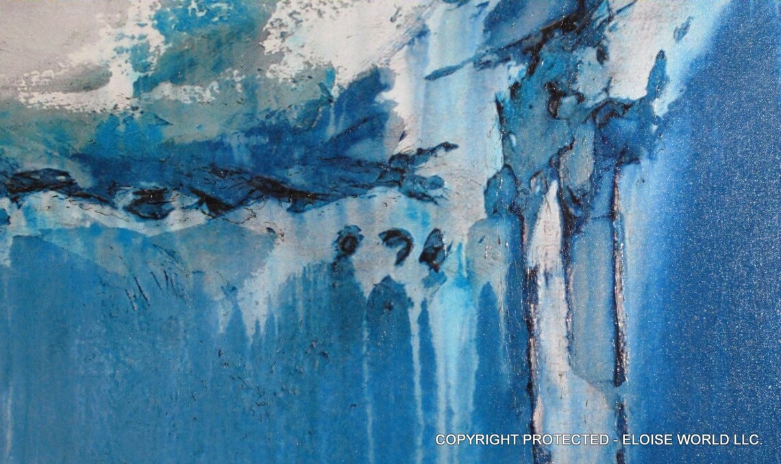 Modern Abstract Canvas Wall Art 48 X 24 X 1.5 Ready to Etsy