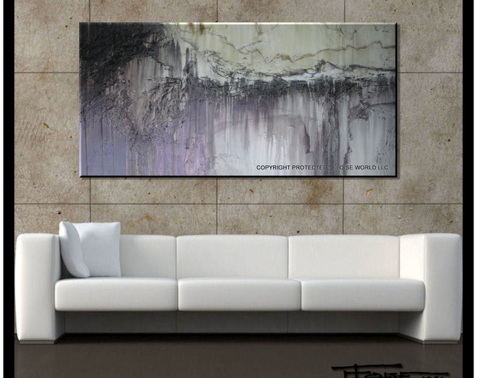 Modern Abstract Canvas Painting Contemporary Wall Art 48 X Etsy