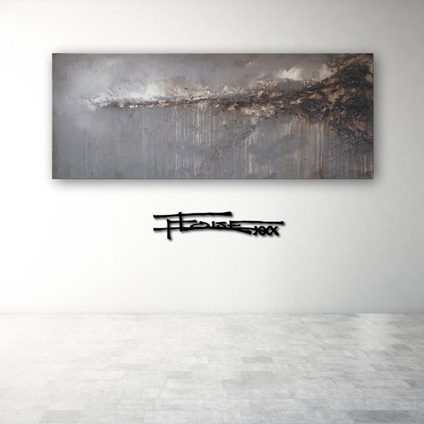 Brown Gray Wall Art Etsy