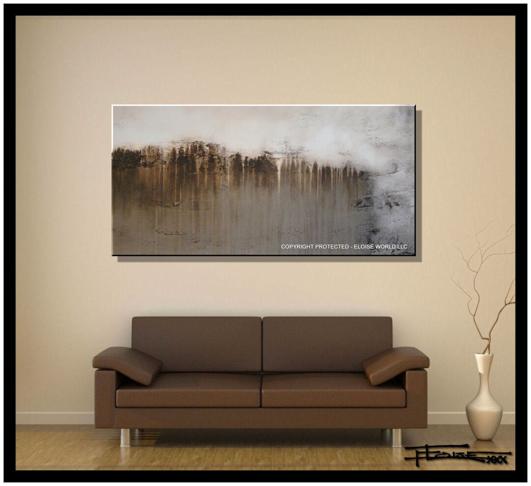 Modern, Abstract, Canvas Wall Art, 48 X 24 X 1.5, Ready to Hang