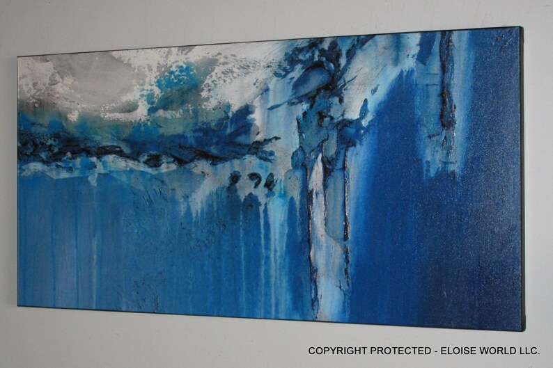 Modern Abstract Canvas Wall Art 48 X 24 X 1.5 Ready to Etsy